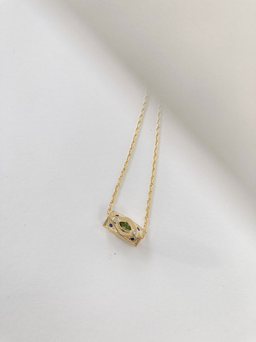 Trimurti Green Necklace