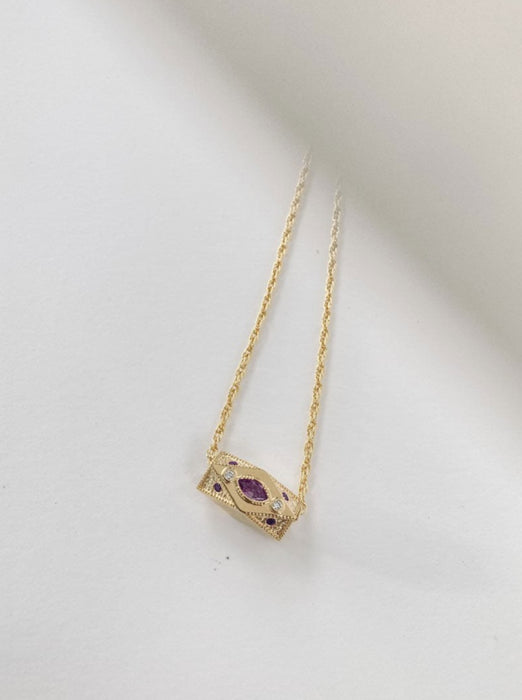 Trimurti Purple Necklace